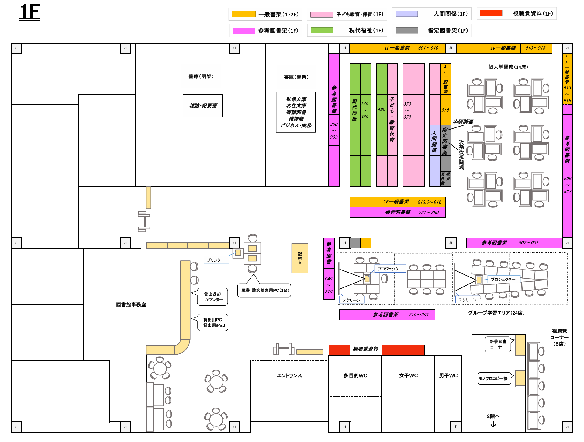 館内配置図 1F