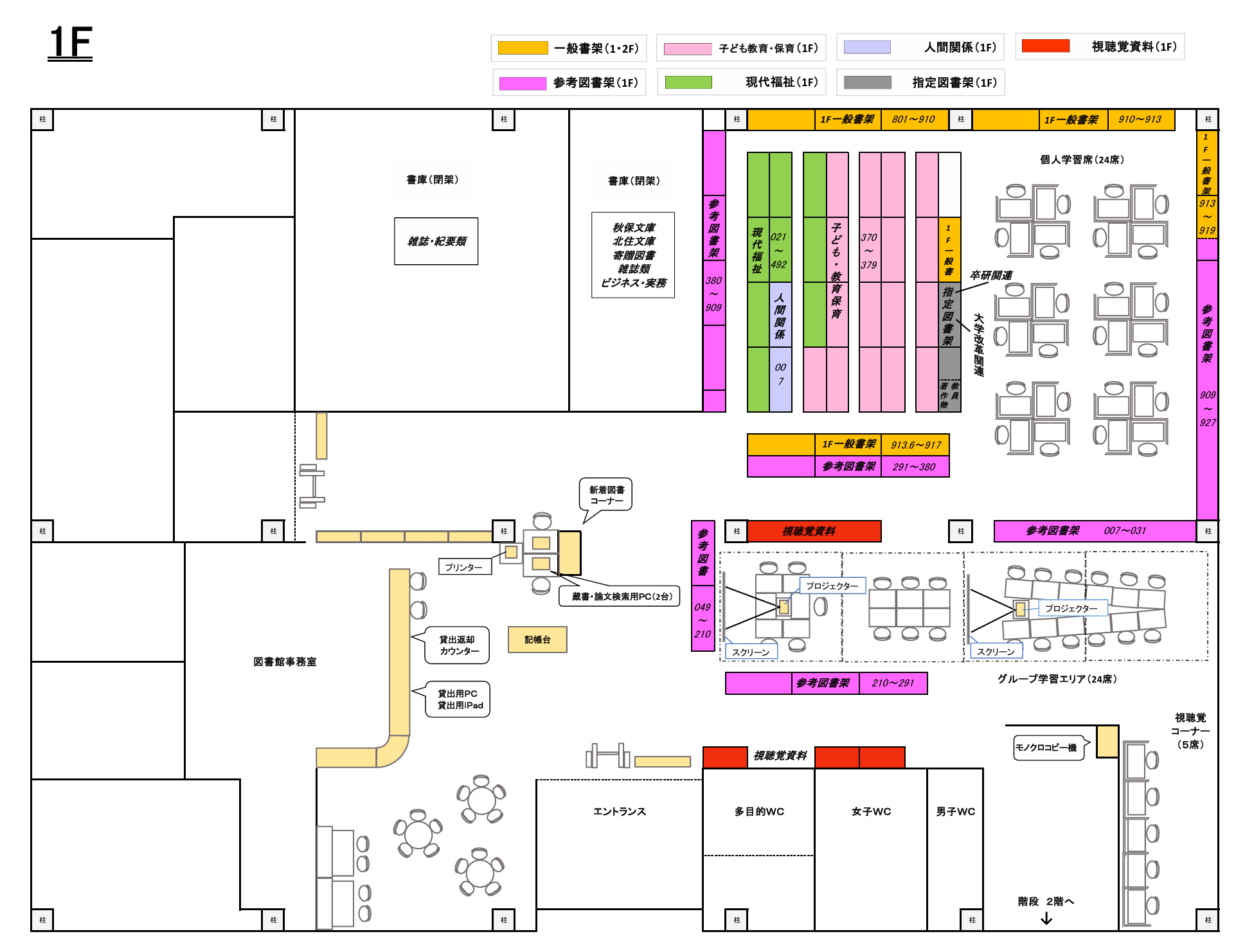 館内配置図 1F